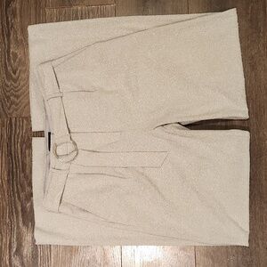 ❤️ EXPRESS HIGH RISE WIDE LEG SOFT TWEED TEXTURED BELTED PANTS, 10 (30)